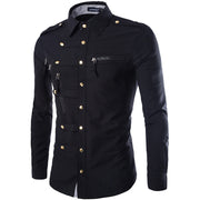 Stylish Long Sleeve Shirts Chemise Homme Camisa Masculina