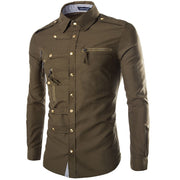 Stylish Long Sleeve Shirts Chemise Homme Camisa Masculina