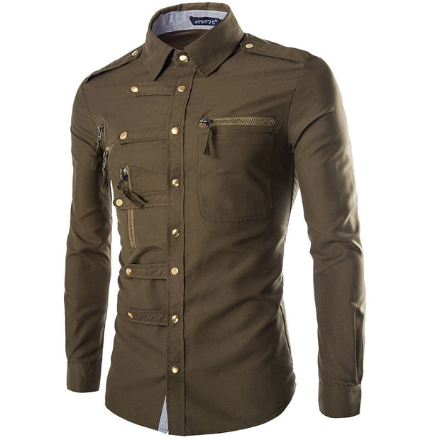 Stylish Long Sleeve Shirts Chemise Homme Camisa Masculina