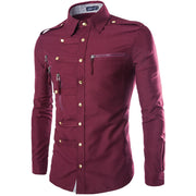 Stylish Long Sleeve Shirts Chemise Homme Camisa Masculina