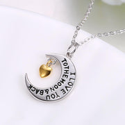 Love you to the Moon and Back Sterling Silver Necklace