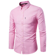 Men's Shirts Korean Men Slim Long Sleeve Dress Shirt