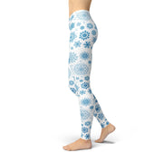 Jean Light Blue Snowflake Leggings