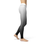 Avery White Black Ombre Leggings