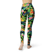 Jean Tropical Pineapple Flowers Leggings